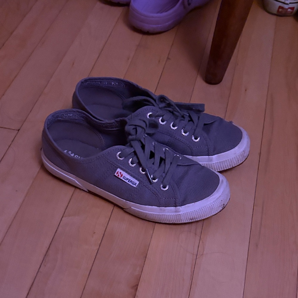 Superga Charcoal Canvas Sneakers